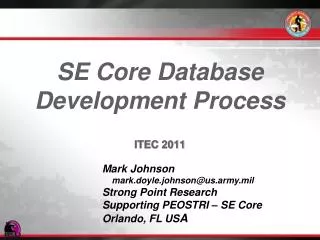 SE Core Database Development Process