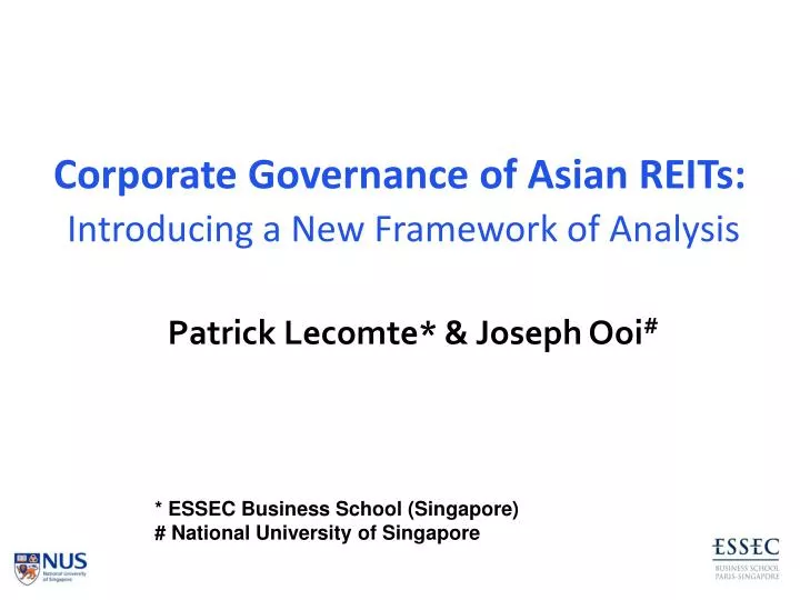 corporate governance of asian reits