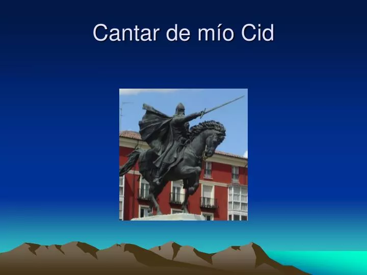 cantar de m o cid