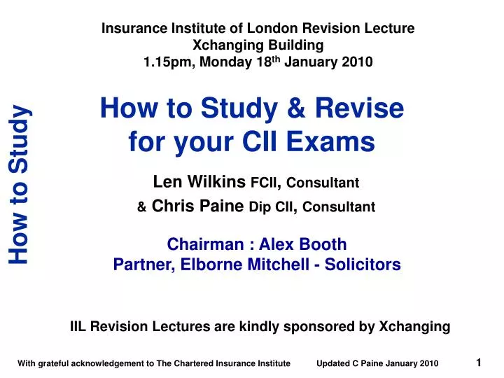 how to study revise for your cii exams