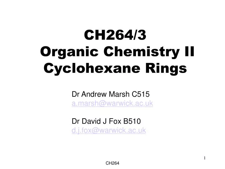ch264 3 organic chemistry ii cyclohexane rings