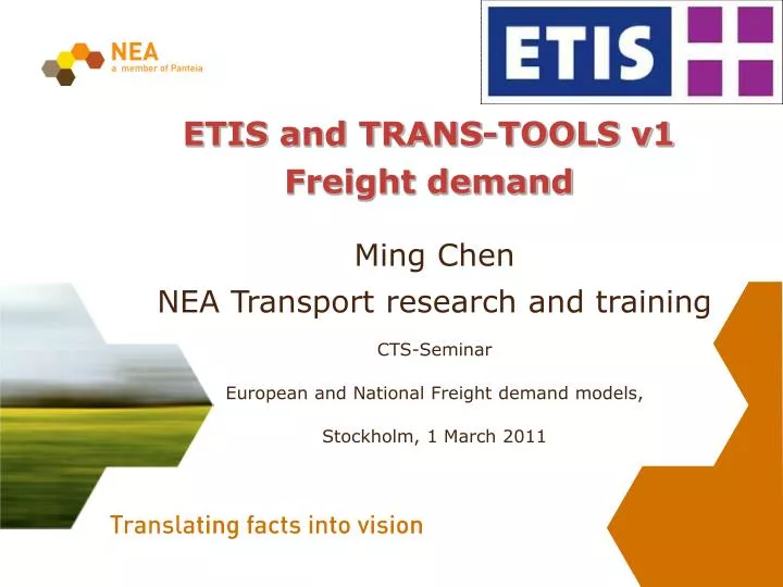 etis and trans tools v1 freight demand