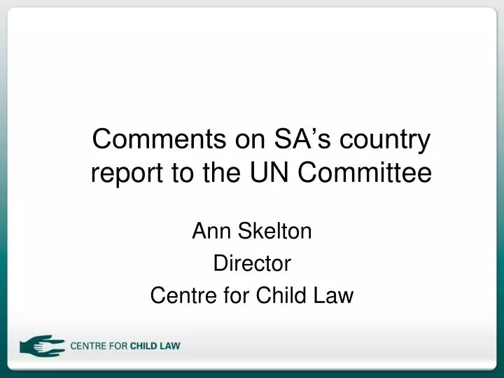 comments on sa s country report to the un committee