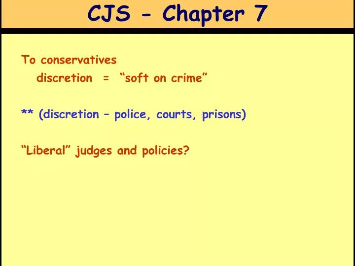 cjs chapter 7