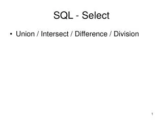 SQL - Select