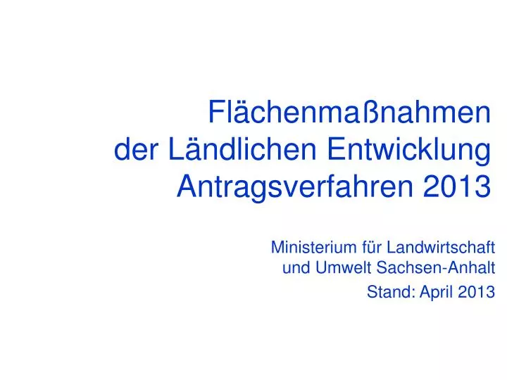 fl chenma nahmen der l ndlichen entwicklung antragsverfahren 2013