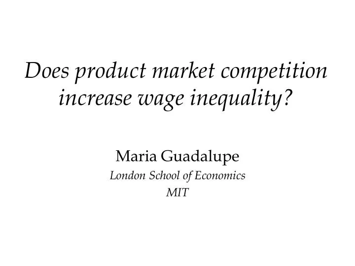 does product market competition increase wage inequality