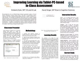 Improving Learning via Tablet-PC-based In-Class Assessment
