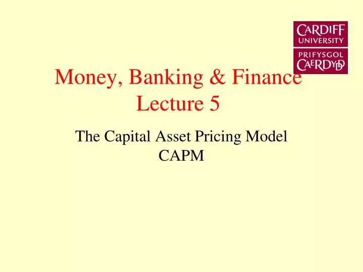 money banking finance lecture 5