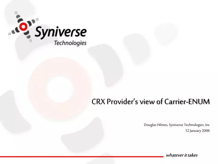 crx provider s view of carrier enum