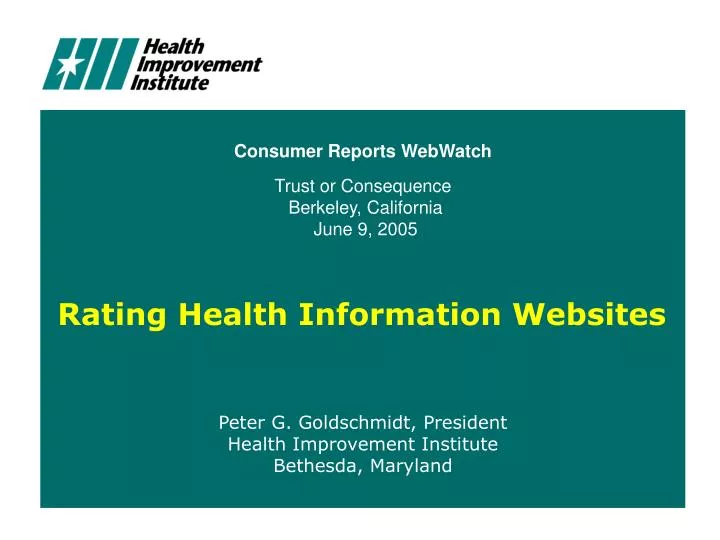 rating health information websites