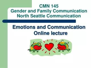 CMN 145 Gender and Family Communication North Seattle Communication