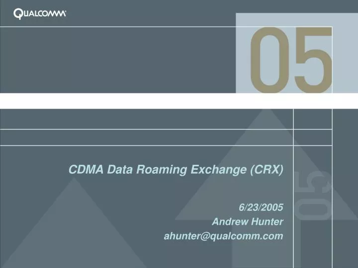 cdma data roaming exchange crx