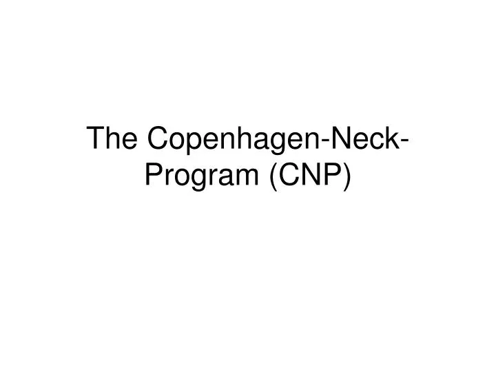 the copenhagen neck program cnp