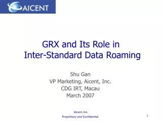 GRX and Its Role in Inter-Standard Data Roaming