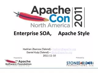 Enterprise SOA, Apache Style