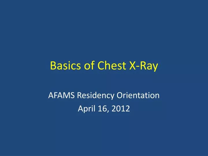 basics of chest x ray