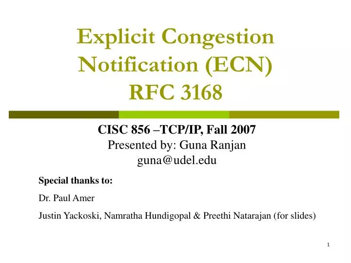 explicit congestion notification ecn rfc 3168
