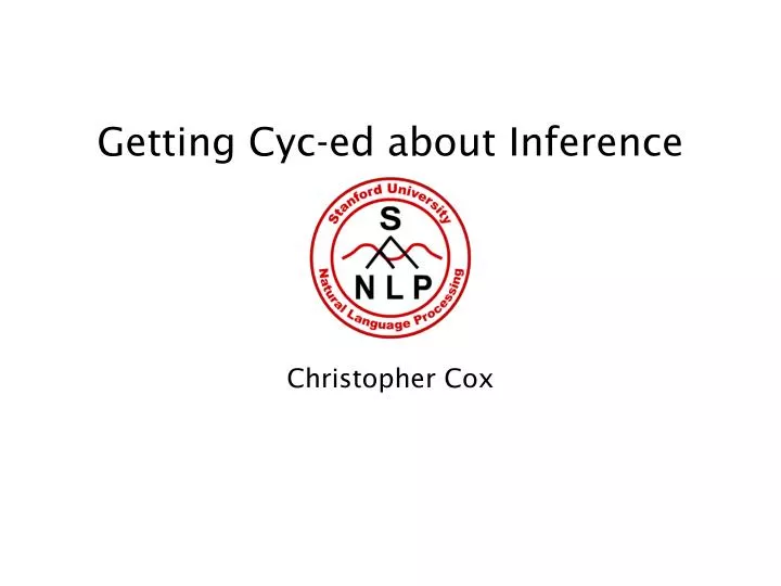 getting cyc ed about inference