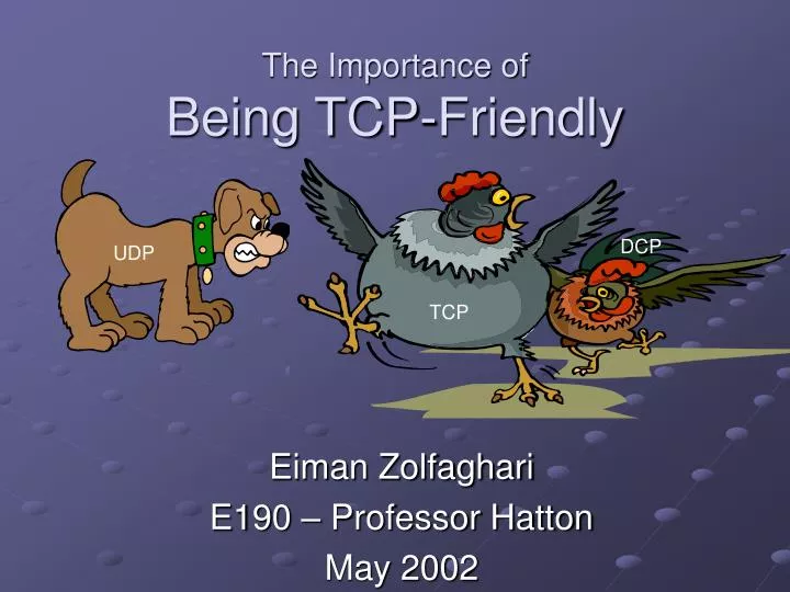 the importance of being tcp friendly