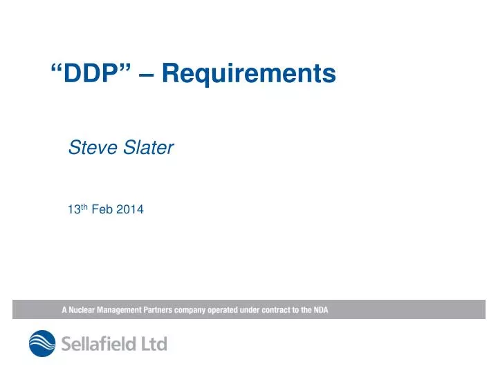 ddp requirements