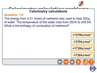 Calorimetry calculation problems