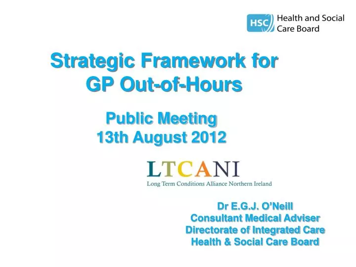 strategic framework for gp out of hours