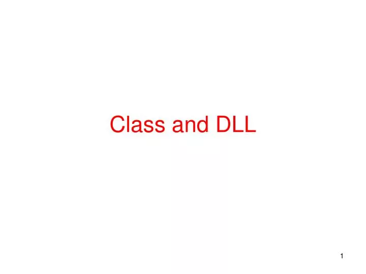 class and dll