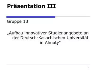 pr sentation iii