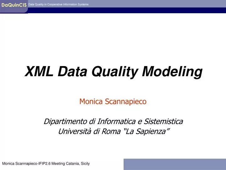 xml data quality modeling