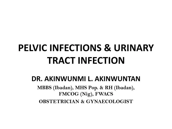 pelvic infections urinary tract infection