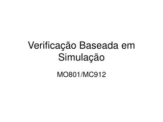 verifica o baseada em simula o