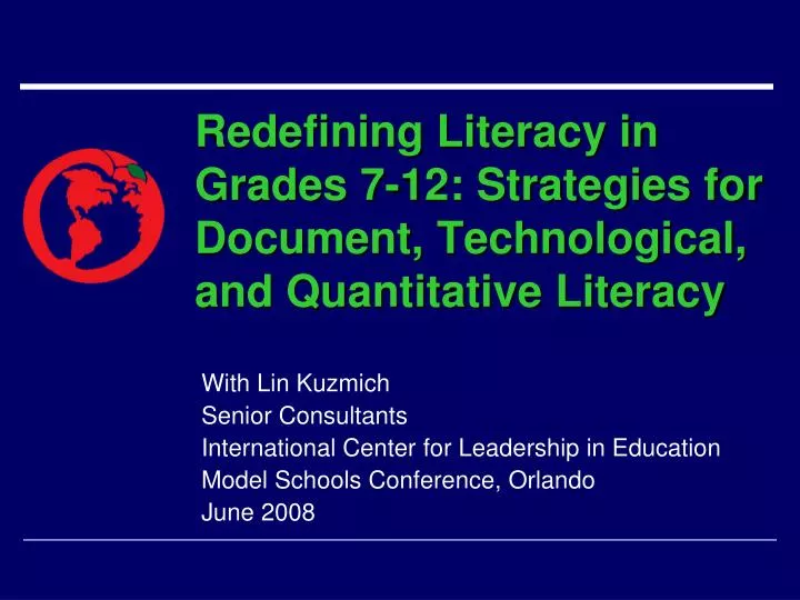 redefining literacy in grades 7 12 strategies for document technological and quantitative literacy