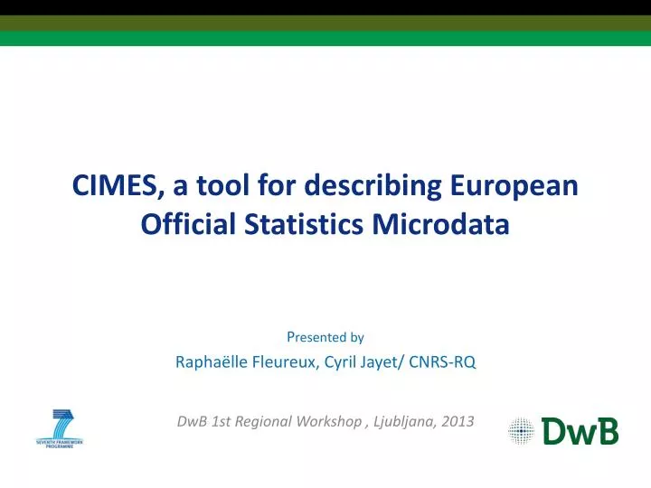 cimes a tool for describing european official statistics microdata