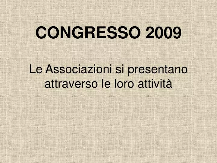 congresso 2009