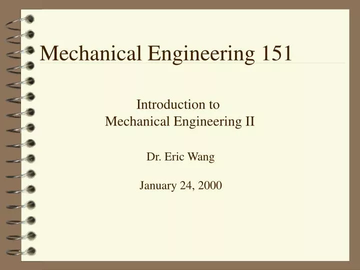 mechanical engineering 151