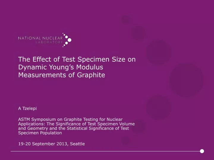 the effect of test specimen size on dynamic young s modulus measurements of graphite