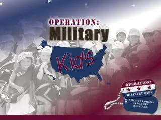 Chapter 2: A New Reality: Impact of the Global War on Terrorism Operation: Military Kids