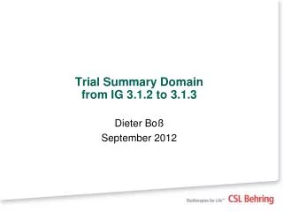 Trial Summary Domain from IG 3.1.2 to 3.1.3