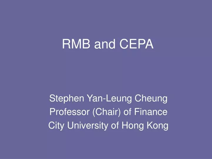 rmb and cepa