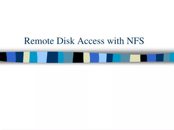 remote disk access with nfs