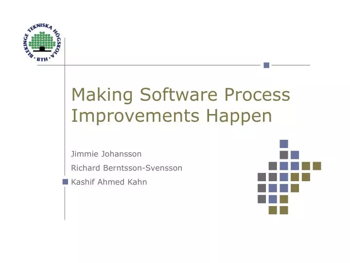making software process improvements happen