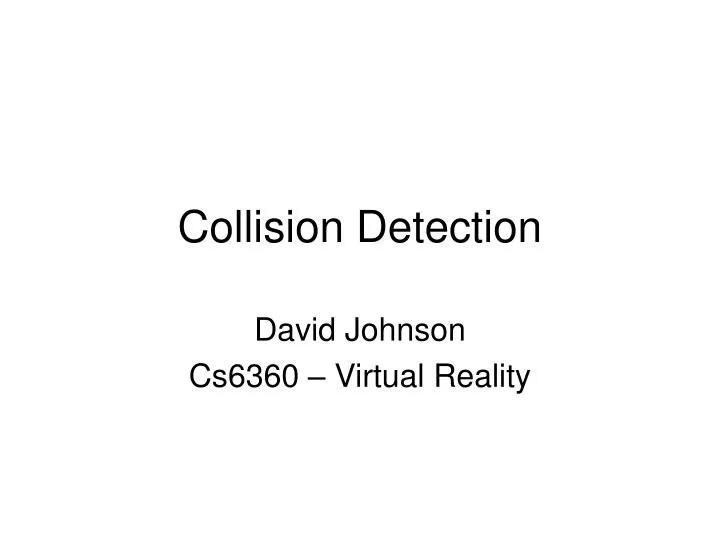 collision detection