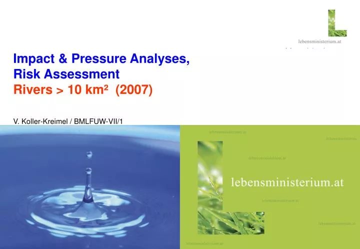 impact pressure analyses risk assessment rivers 10 km 2007