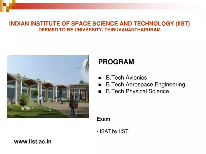 indian institute of space science and technology iist deemed to be university thiruvananthapuram