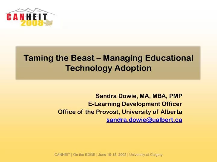 taming the beast managing educational technology adoption