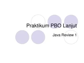 praktikum pbo lanjut