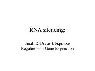 rna silencing