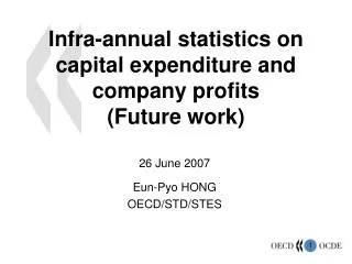 Infra-annual statistics on capital expenditure and company profits (Future work)