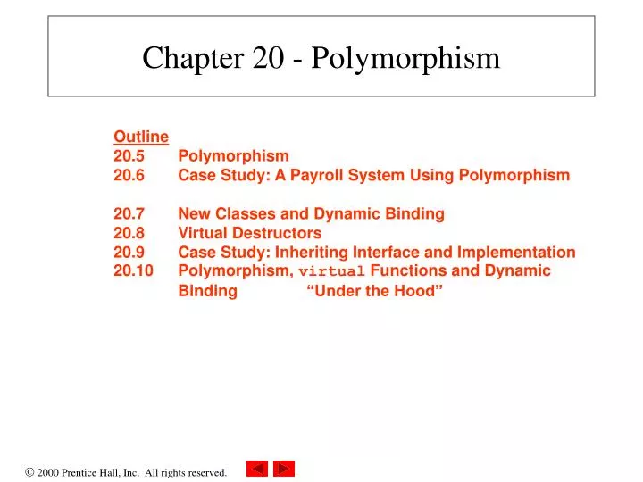 chapter 20 polymorphism